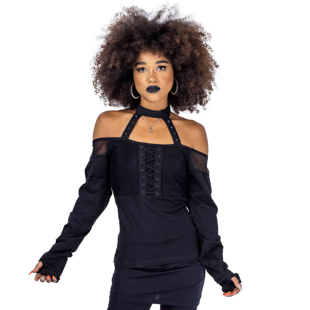Poizen Industries - Nocturna Longsleeve top - Black